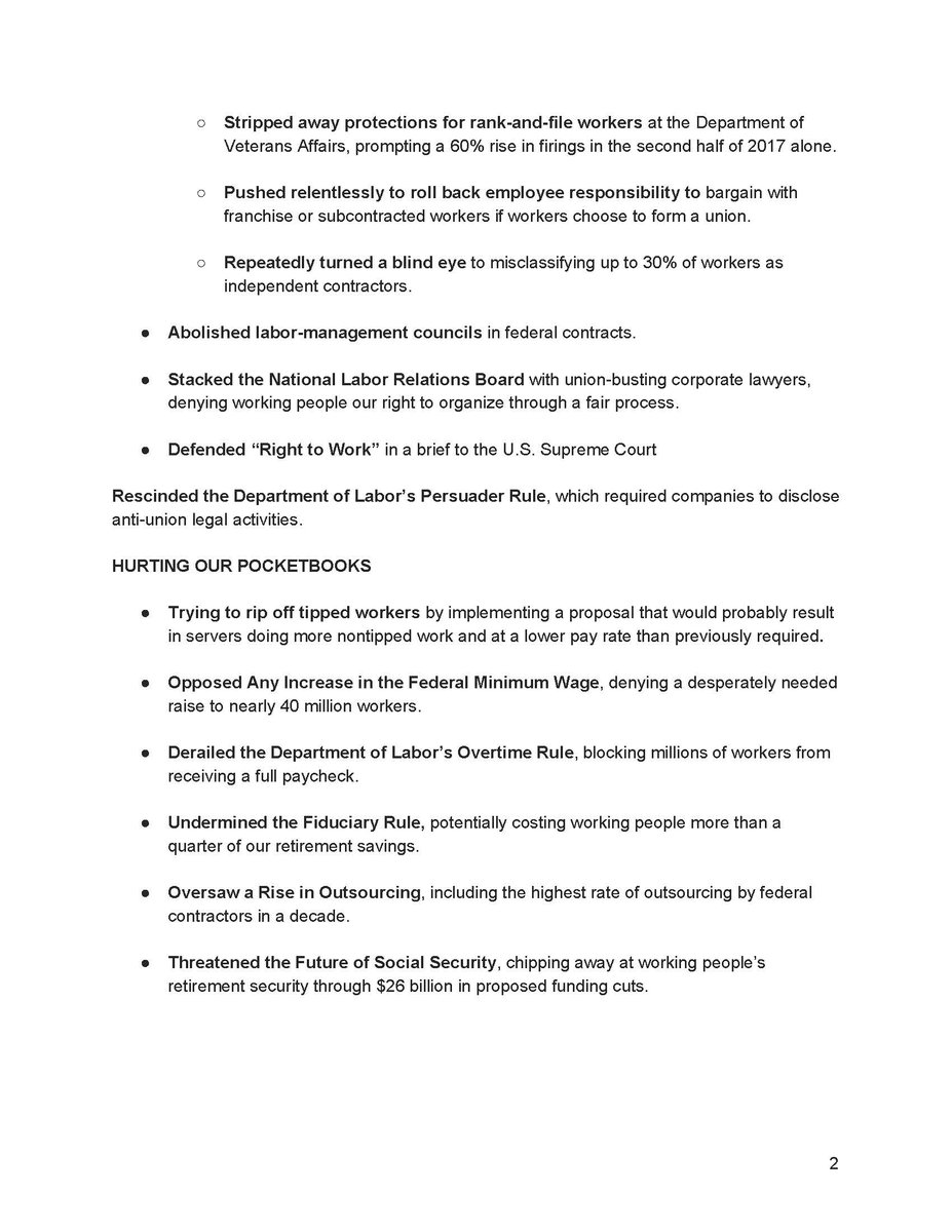 Trump's approval rating his historic lows of 29%. We are surprised it took so long. Here are just some of  #Trump's anti-worker record during his presidency. THREAD: