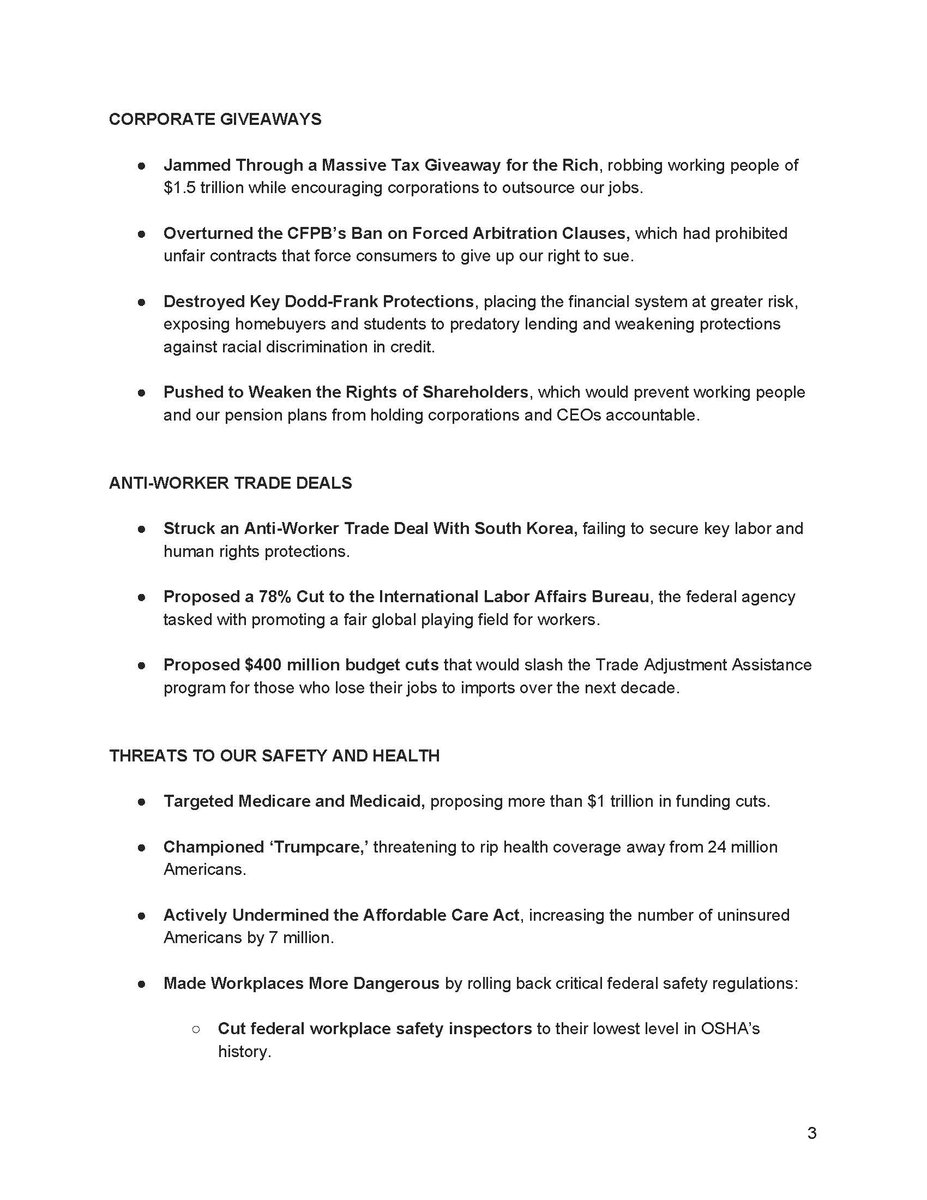 Trump's approval rating his historic lows of 29%. We are surprised it took so long. Here are just some of  #Trump's anti-worker record during his presidency. THREAD: