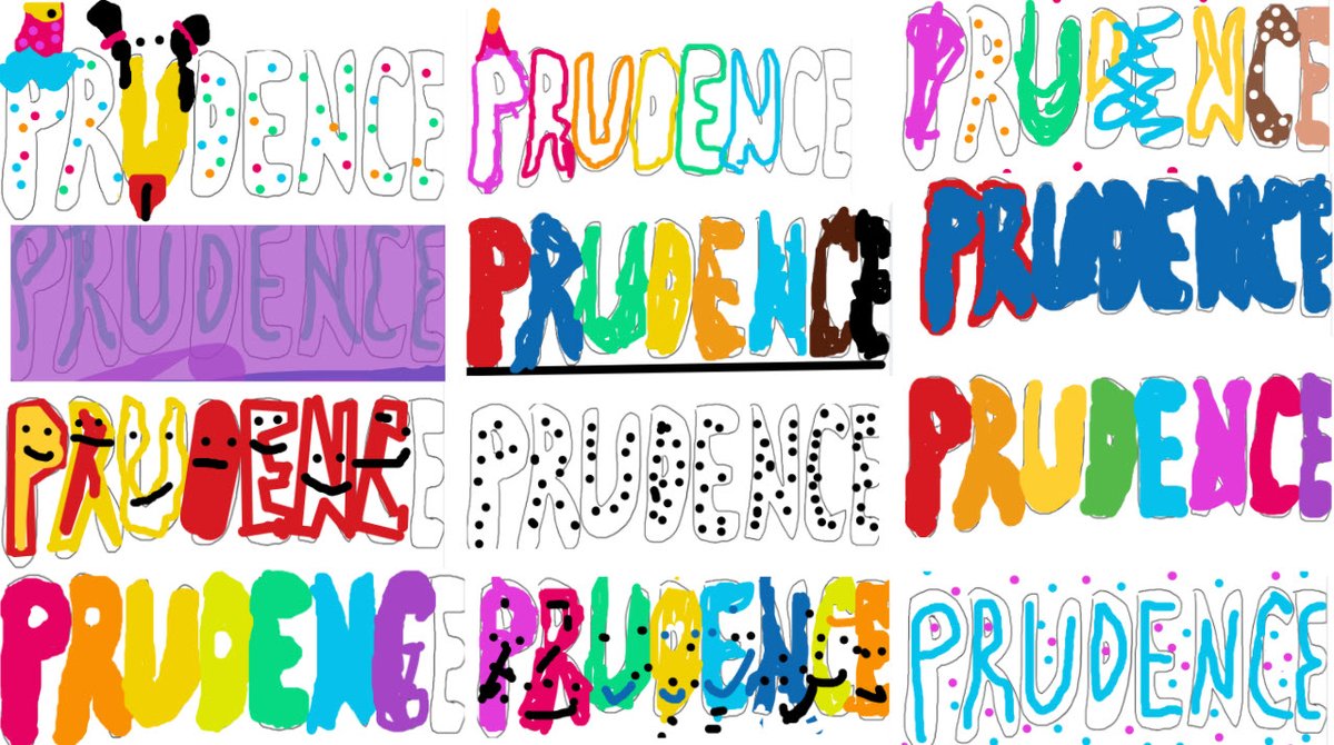 What is #prudence?  Ask @CFES2ndRedBirds about their careful and good choices they made this week! @CFESRedBirds @PosProject #positivityinaction #characterstrengths #bubbleletters #art #creativity