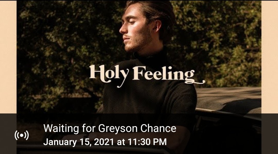 TheDailyGreyson's tweet photo. Starting now... a live performance and exclusive Q&amp;A of @greysonchance on YouTube.

https://t.co/UHNlGX21kD #HolyFeeling https://t.co/6UJIwWeHB5