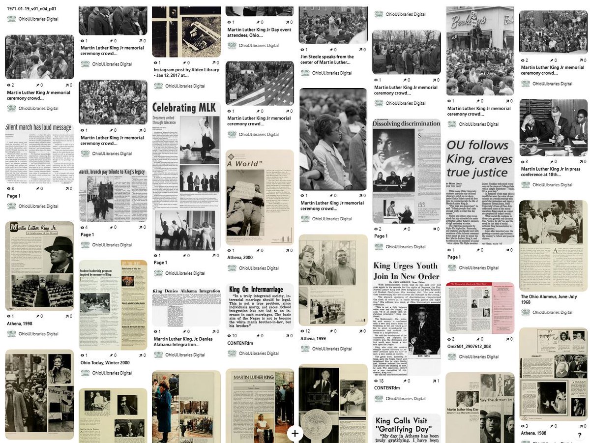 #OTD in 1929 Civil Rights activist Dr. Martin Luther King Jr was born. We celebrate his birthday on 3rd Monday in Jan. @Ohiou has celebrated #MLKDay for years & this #OHIOUniversityArchives pinboard surveys the celebration over time https://t.co/Q0gnzoUmfd #MLKDay2021 https://t.co/1trop5YWk9