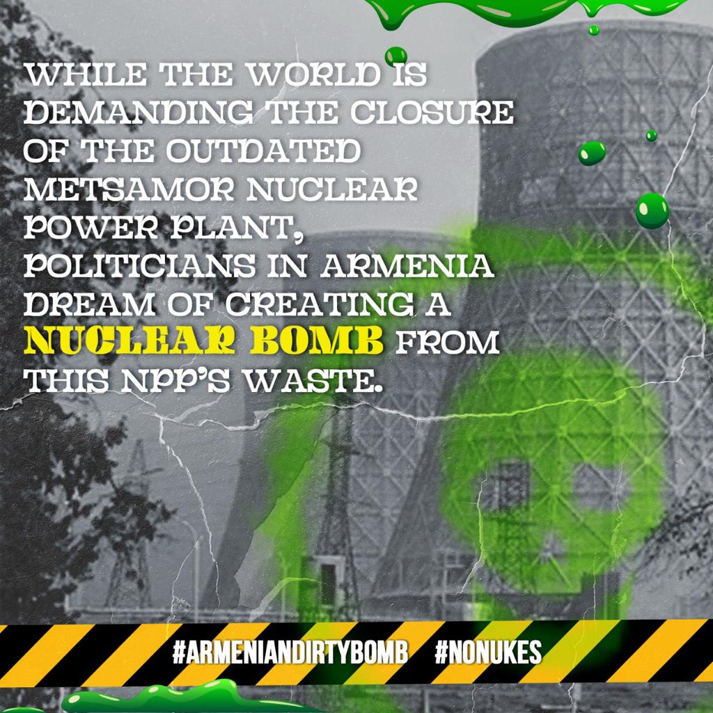 While the World offers Armenia help to avoid the second #Chernobyl accident, Armenian officials offer to build weapons from nuclear waste of #Metsamor. #NoNukes #ArmenianDirtyBomb #StopNuclearWeapon
<a href="/theatomproject1/">The Atom Project</a>