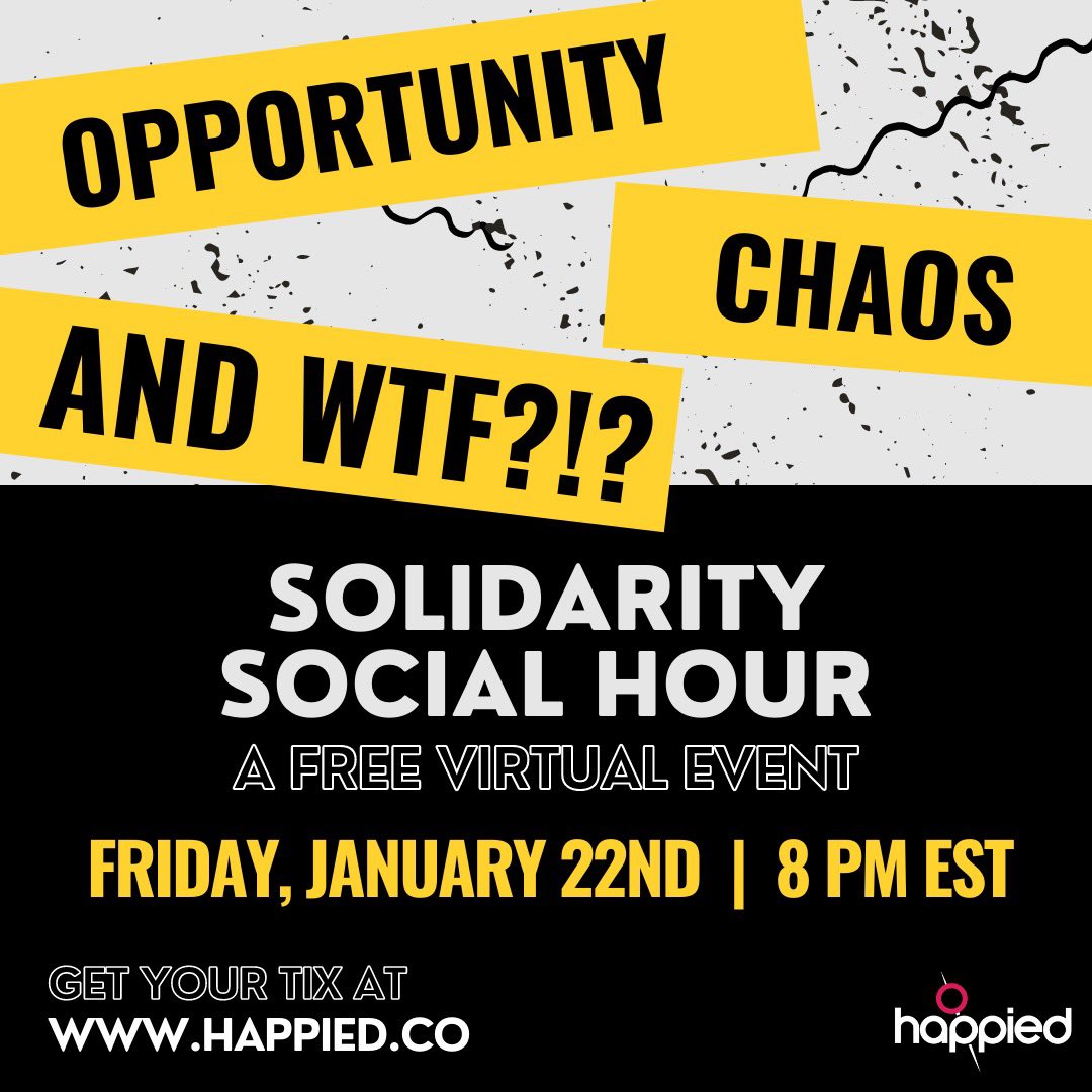 This is going to be a good opportunity to meet and discuss both the difficulties which face us and possible paths forward. Go to happied.co for fre tickets to this virtual event