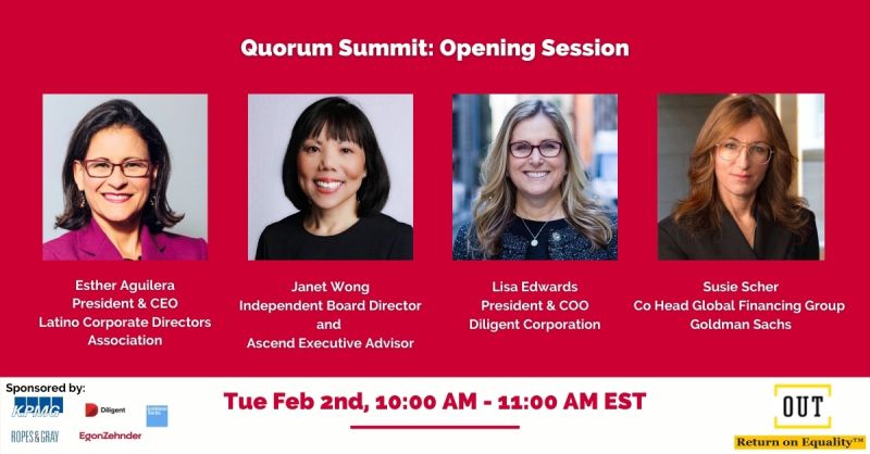 LatinoDirectors's tweet photo. #LCDA President & CEO, @EstherLCDA, is honored to be a part of the Opening Session of @OutLeadership’s first annual Quorum Summit! https://t.co/l5VxoKzuWo
#LCDALeaders #OLSummitQuorum #ascendleadership #CorpGov #CorpDiversity #BoardDiversity https://t.co/Fq25D0glMn