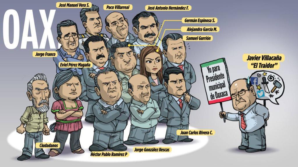 #Colaboración | En la caricatura de Edgardo “Trazos” Díaz, así ven los oaxaqueños la contienda por la presidencia municipal de Oaxaca de Juárez.

#Elecciones2021