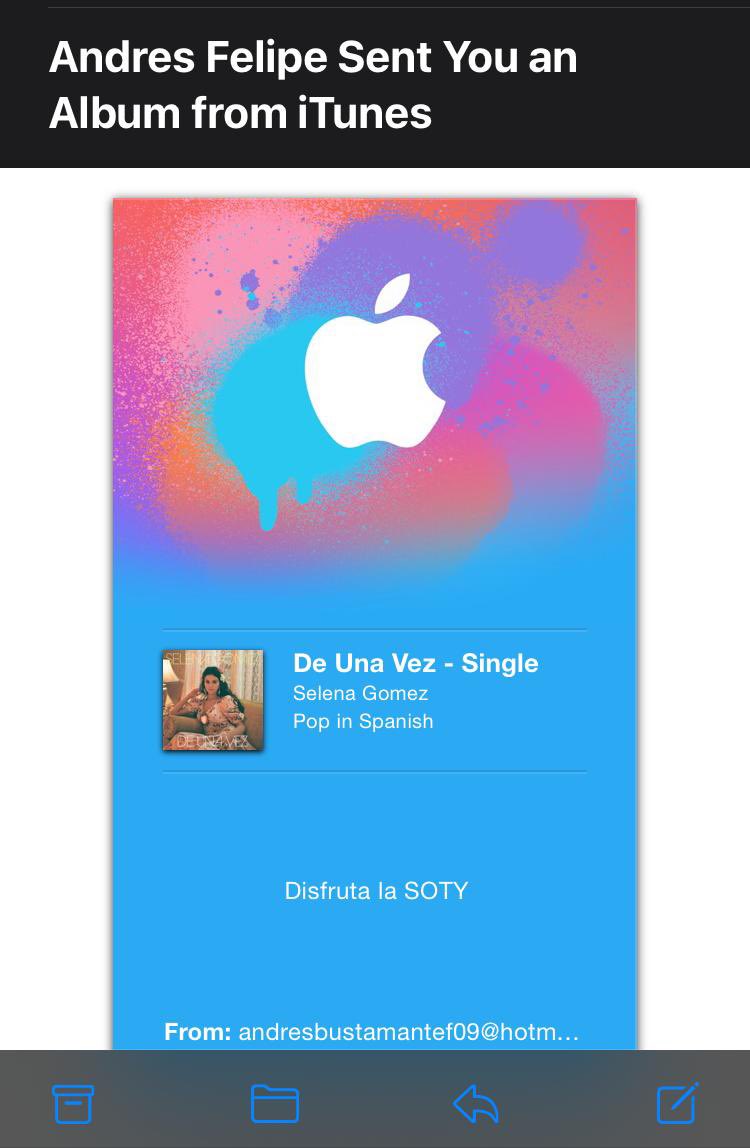falseneedy's tweet photo. Yesterday my friends and I made a collective purchase of #DeUnaVez to make it #1 in Colombia 🤎✨ @SelenaGomez @SelenaFanClub 
(@sweetersgplace @Iovernostalgia @TaySwifteam ) https://t.co/g4PpUFIsNh