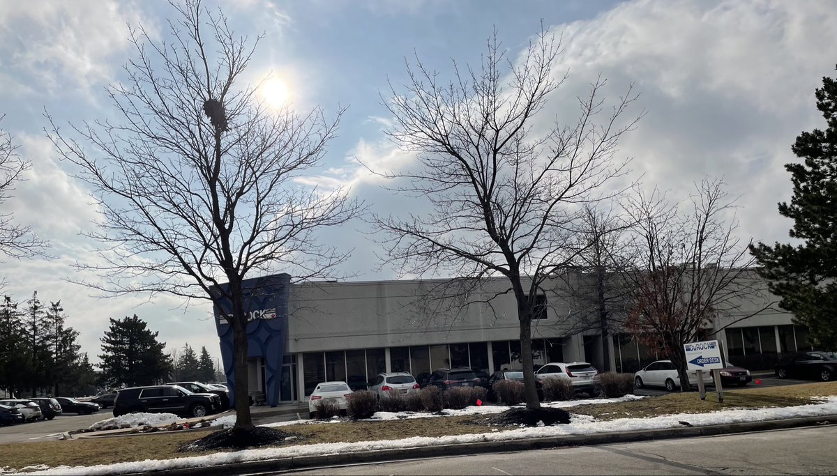 Another manufacturer nearby. Filled parking lot overspill into road. Is this essential???  #vaughan