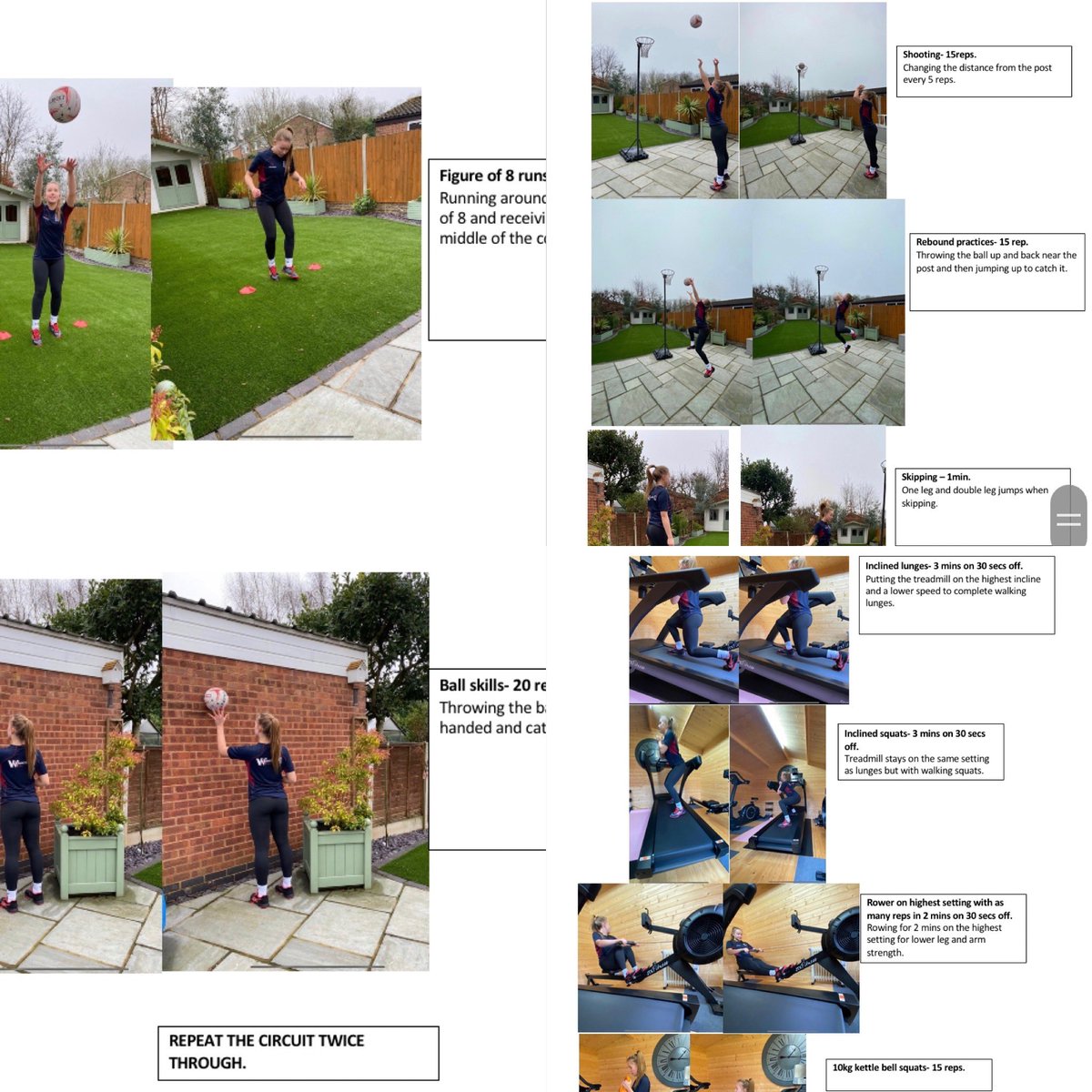 BablakeSport's tweet photo. GCSE PE pupil and @WarksNetball player creating her own fitness and skill based circuits today during our lesson. Well done Libby. @bablakeschool #BablakeFromHome #GCSEPE #BablakeLions #LockedDownButActive https://t.co/TdimRDWldw