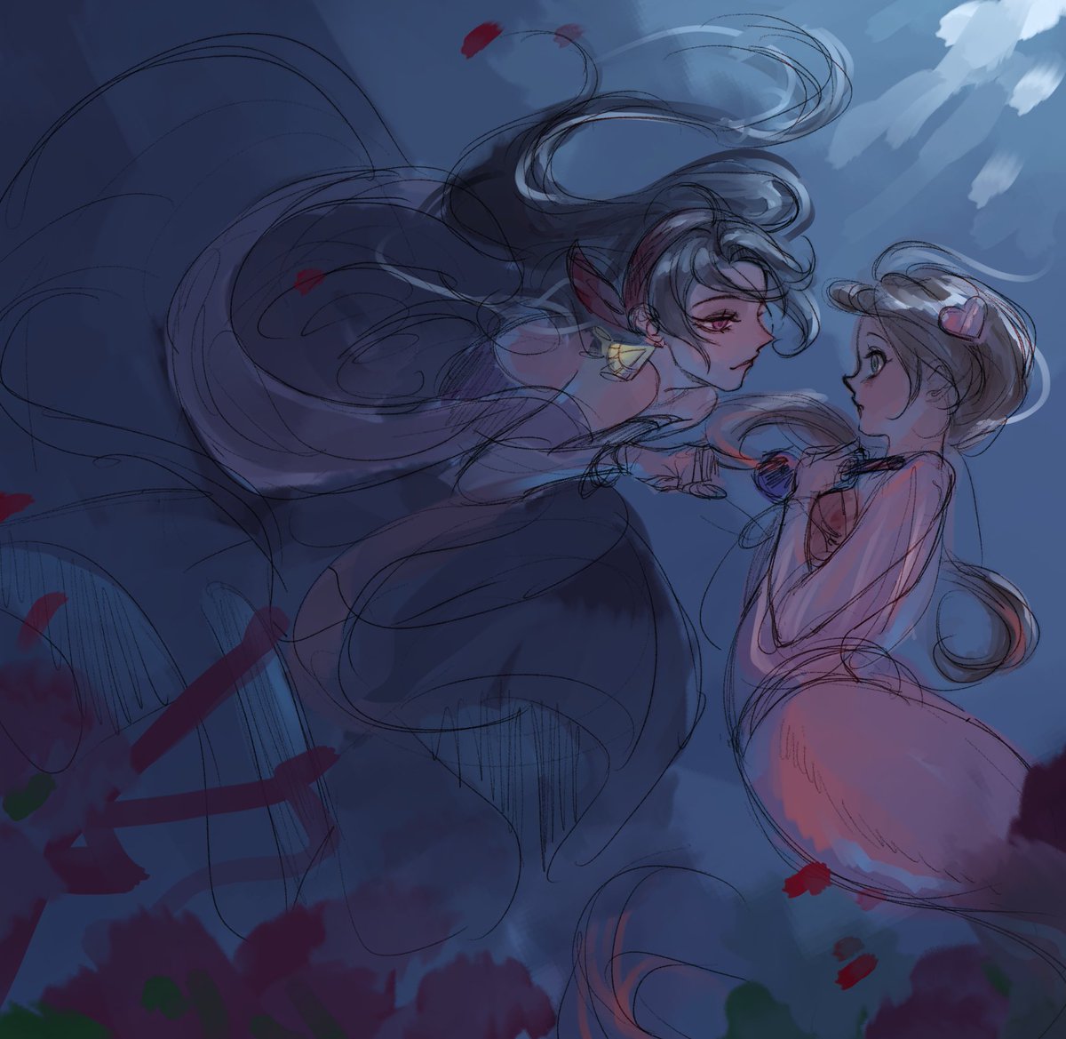 #왕자왕견 디즈니에유로 테아랑 운이 🐙🐙 소문의 마녀를 찾아가면 미친매력에 홀려 못나온다는😳😳