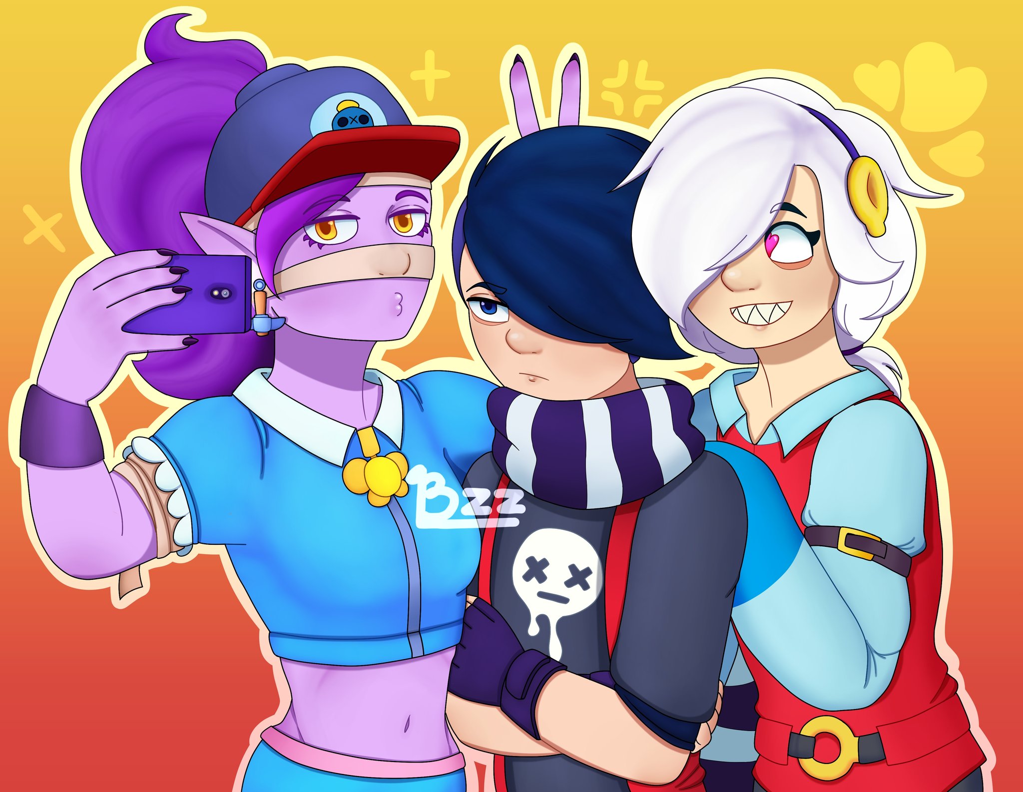 Bzzzz321 On Twitter Emz With Edgar And Colette Brawlstars Listening To Edgar S Voice Lines He Remembered Me To Emz So I Wanted To Draw Them Https T Co Nucnncdmjo - edgar voice lines brawl stars