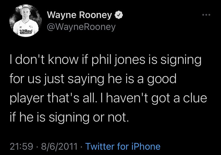 Never ask Rooney for transfer information.