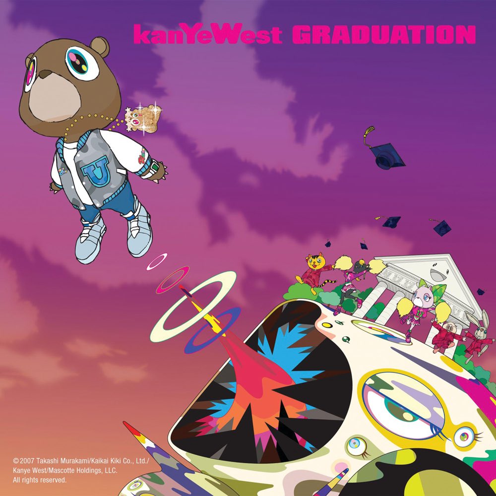 2007: Graduation - Kanye WestMy personal fave Kanye album, i love the production and hooks and samples on graduation so much.. takes me back to my childhoodFave tracks: i wonder, homecoming, championHm: American Gangster, Curtis