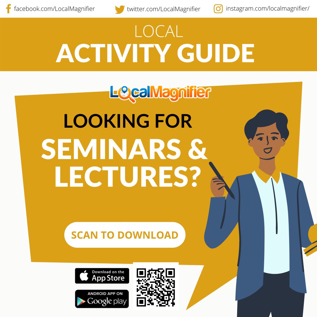 LocalMagnifier's tweet image. Learning is a lifetime quest! Find and join seminars and lectures in your area. Browse Actiivty guide.

DOWNLOAD #LocalMagnifier today. IT&apos;S FREE!

#seminars #lectures #learn #seminarsandlectures