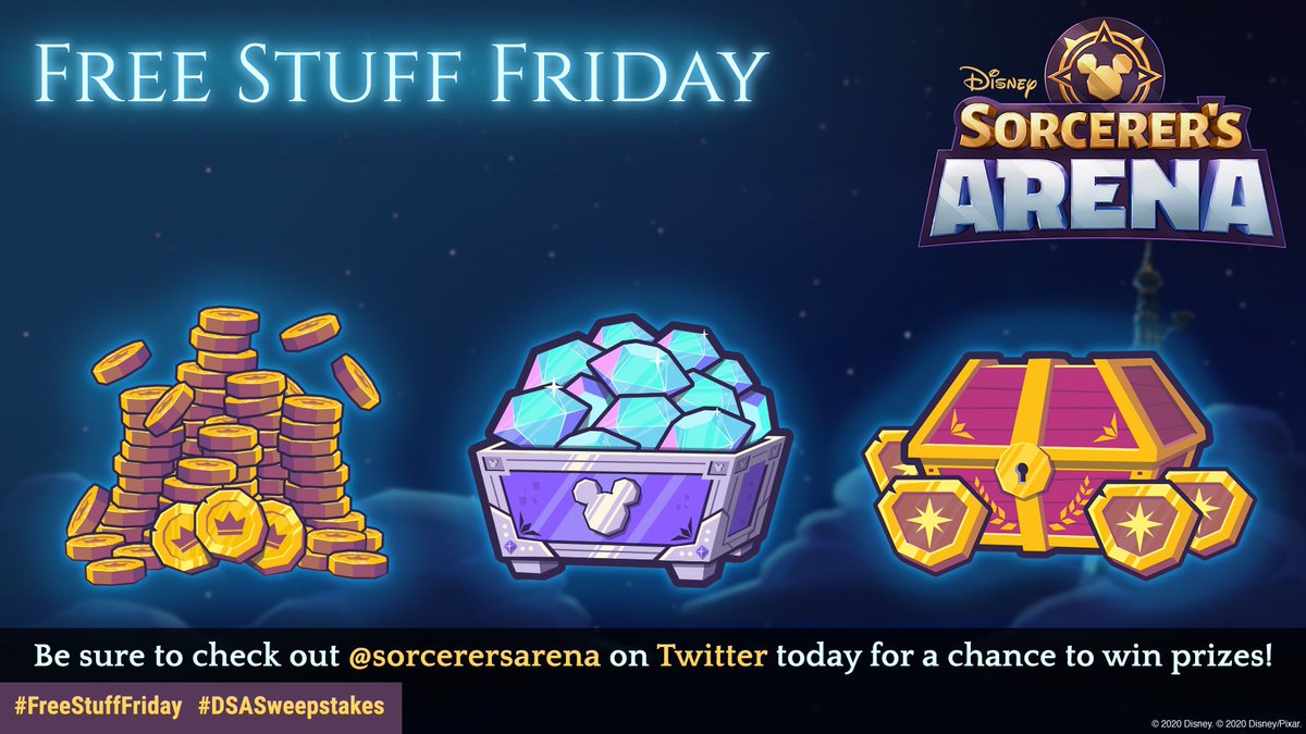SorcerersArena's tweet image. 15 lucky summoners who RT this tweet with their DSA PlayerID and the hashtags #DSASweepstakes and #FreeStuffFriday between now and 5pm PT will win Loyalty Coins, diamonds, and gold!

No Purchase Necessary. Restrictions apply, see Official Rules: bit.ly/2QQXDR8