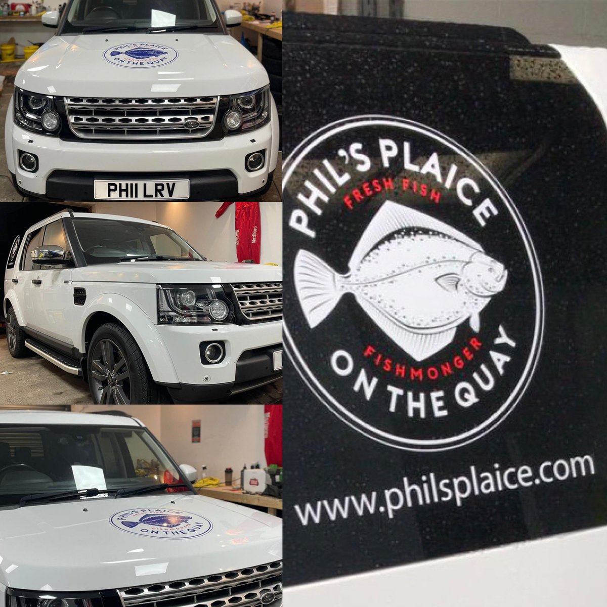 PhilsPlaice's tweet photo. A huge thanks to the guys at VT-Signs Durham and @jhdetailing_ for their hard work in making this happen... #landrover #landroverdiscovery #landroverdiscovery4 #signwriting #detailing #fishmonger #fishmongerlife #fishmongers #hardworkpaysoffs #continuallyevolving #vtsigns https://t.co/DOhfxqGHdK