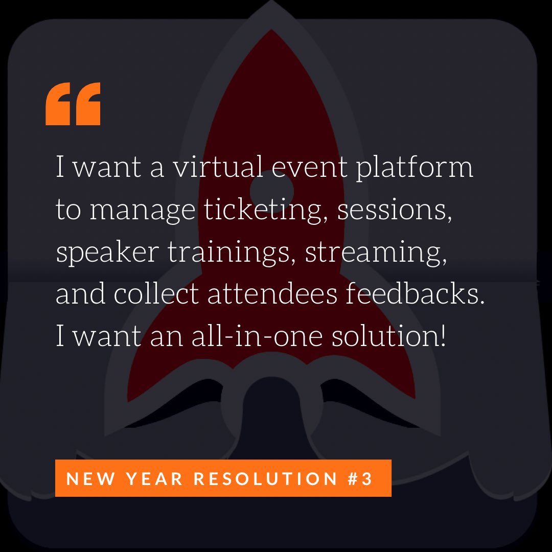 New year resolution #3. 
#eventprof #meetingprof #cmpc #event #virtualevent #hybridevent #ems #eventtech #eventplanning #meetingplanning