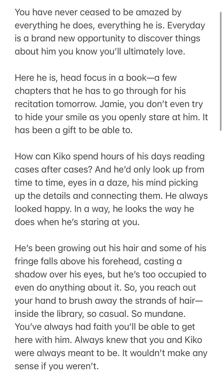praybeytviceion's tweet photo. a short illicit one shot— 

context: kiko’s still studying to be a lawyer, they’re in the library and jamie can’t focus 

(i have recently been trying second person POV. so this is in jamie’s POV) https://t.co/MNGJgqeImt
