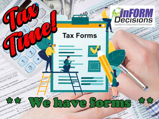inFORMDecisions's tweet photo. If your retailer is out of required tax forms, try inFORM Decisions⦠We have forms!
Call (800) 858-5544 Ext.123 / erin@informdecisions.com to order your 2020 tax form paper and envelopes. For more information click at https://t.co/eylu2KBN3A #TaxForms #NECTaxForms https://t.co/zxFQPLra8F