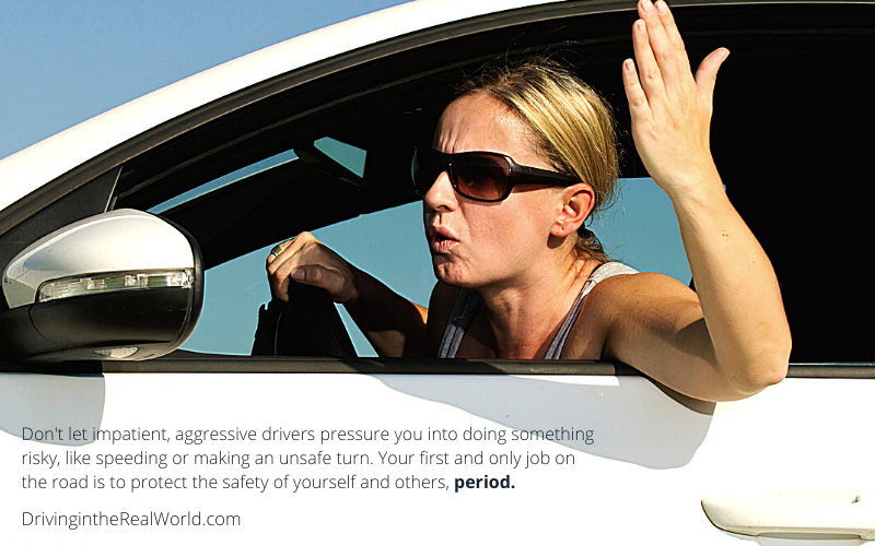 DrivingReal's tweet image. Honking, yelling, obscene gestures... other drivers&apos; aggression is not your problem. Don&apos;t let anyone pressure you into unsafe or risky driving behaviors. #drivesafe #protectivedriving