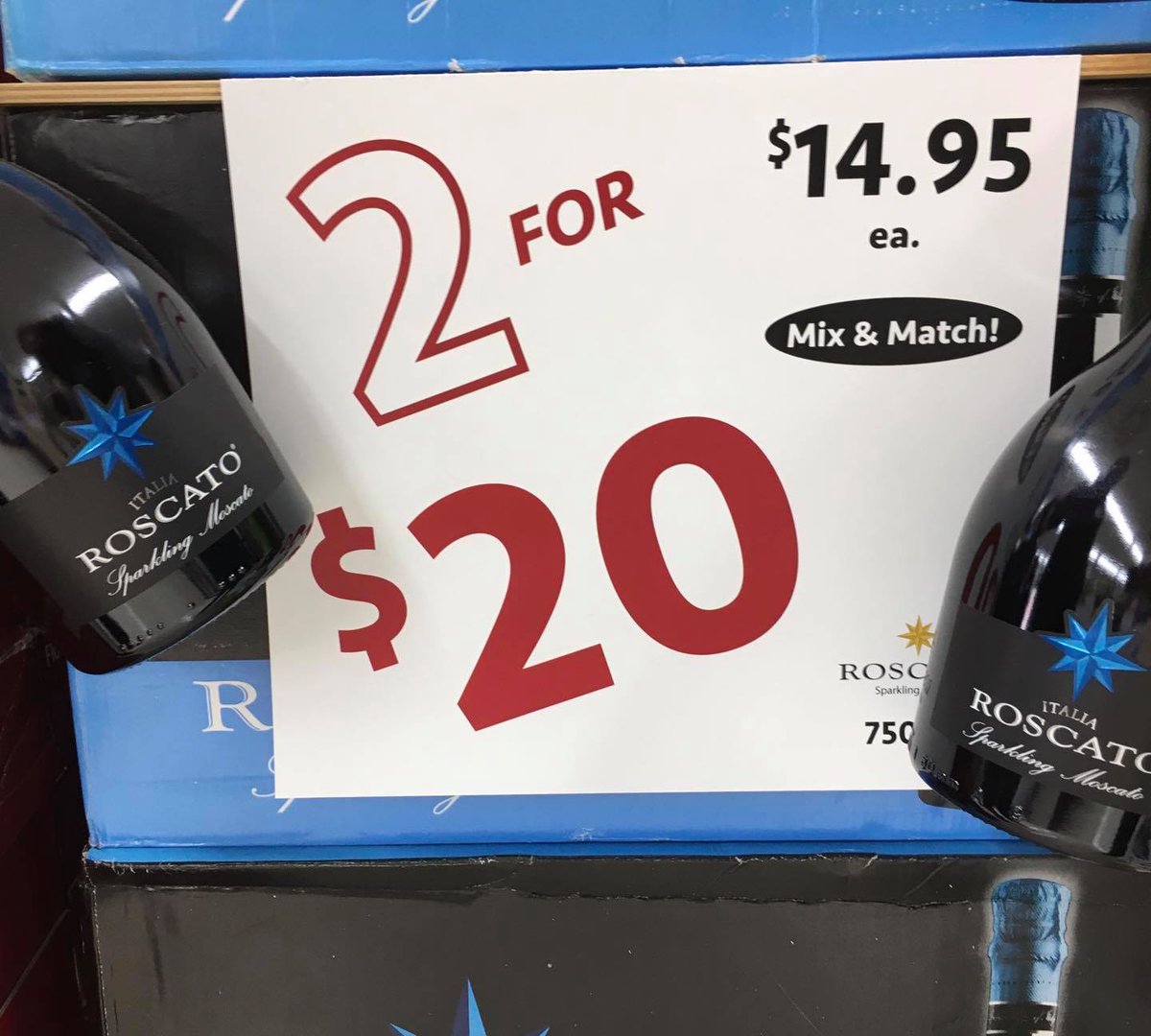 MarysLiquor's tweet image. Save on Roscato Sparkling Moscato! #2For $20, or $14.95 each!
