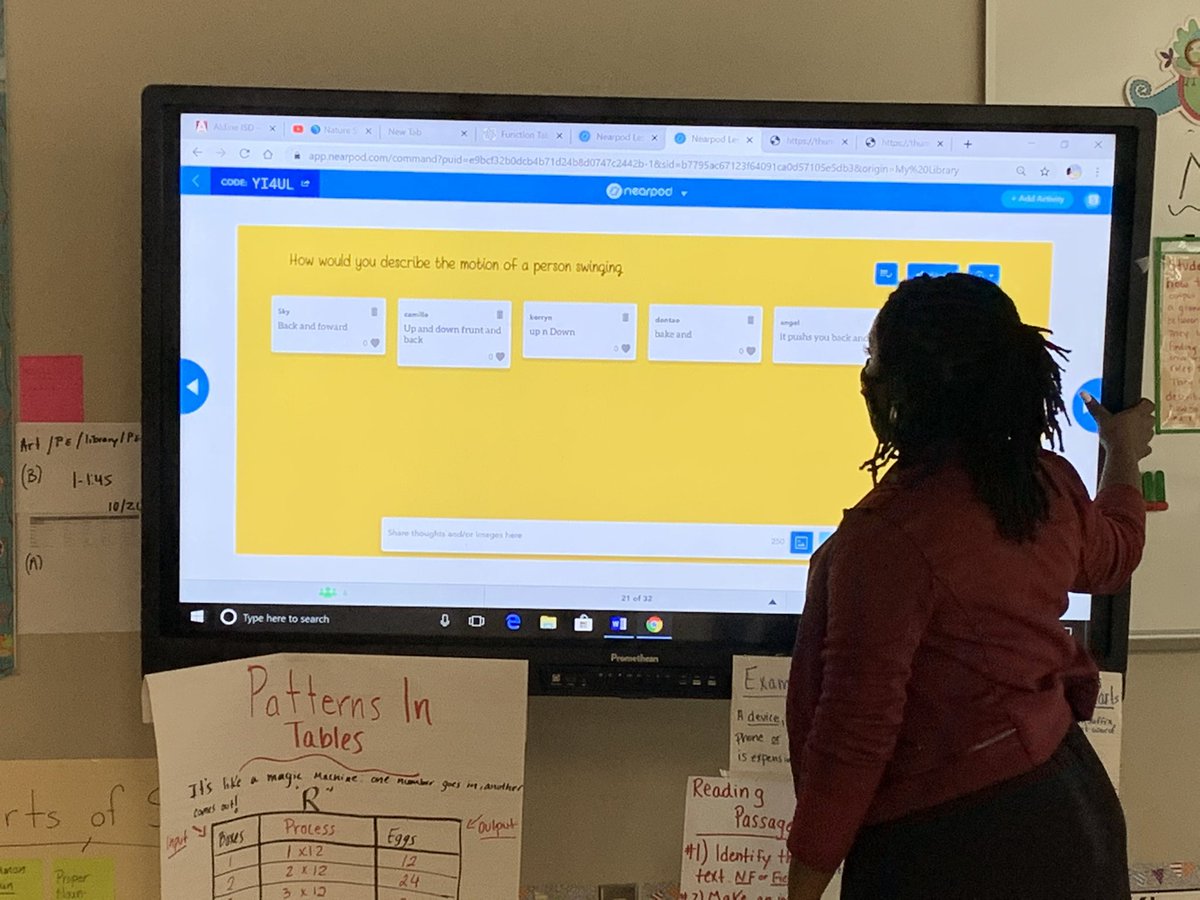 Ms. Bell <a href="/Anderson_AISD/">Anderson Academy</a> uses Nearpod as her s. observe, discuss and describe different types of forces &amp; motions. <a href="/STARS_902/">Tracy Mansfield</a> #AldineAnywhere #ClutchScience