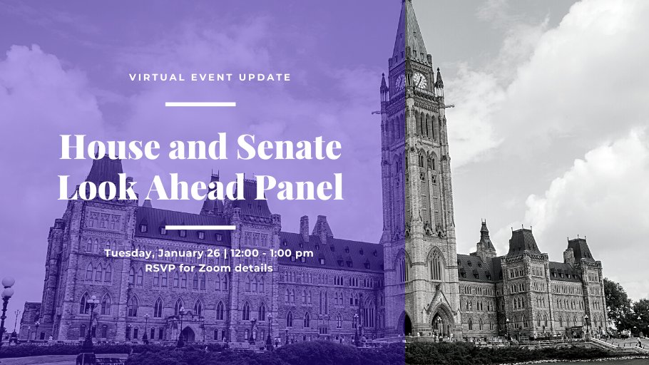 We are excited to announce our next event on January 26th, from 12-1pm ft. a virtual panel of experts that will be discussing the upcoming 2021 sitting session of the House and Senate. Open to members &amp; non-members, see more information and register here: gric-irgc.ca/event/january-…