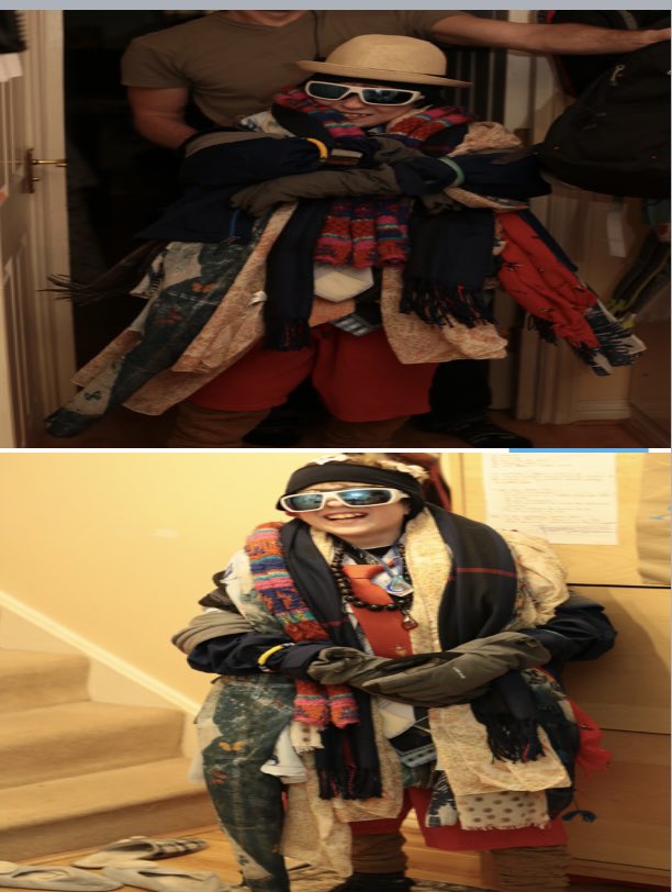 Discovery_Y6's tweet photo. The Year 6 Lockdown Diaries 2021 ๐ โญ๏ธ The Year 6 Funtime Friday Challengeโญ๏ธ How many clothes can you wear all at once? ๐งฅ๐ฅผ๐๐๐๐ฉณ๐๐๐๐ฅป๐งค๐งฆ๐๐งฃ๐งข Here are some of our favourite entries... #Year6 #DPS #FuntimeFridays #Family #Whenyouresmilingthewholeworldsmileswithyou ๐ฅฐ https://t.co/ISQXVGTBor