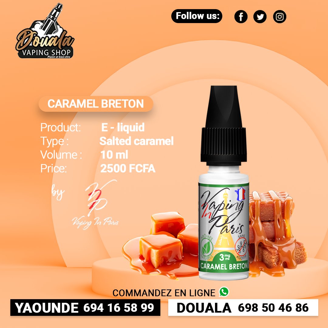 Douala_Vaping's tweet photo. Une #vapeur au goût "caramélisé" ... trop d'avance
Commandez aujourd'hui vous ne regretterez pas😎
#CigarettesÉlectroniques https://t.co/XaEEjQxoX3