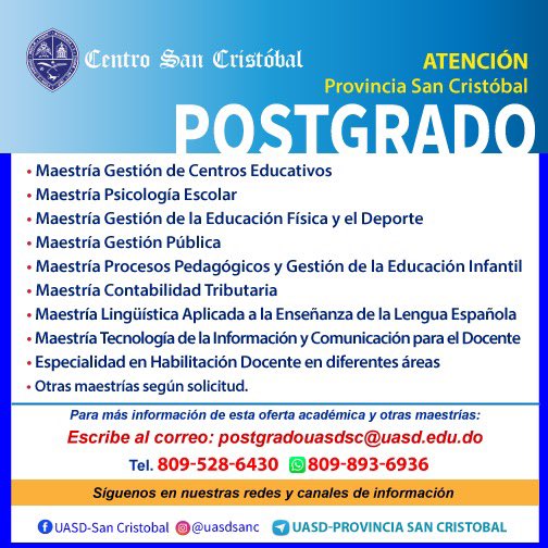 Universidad UASD tweet media
