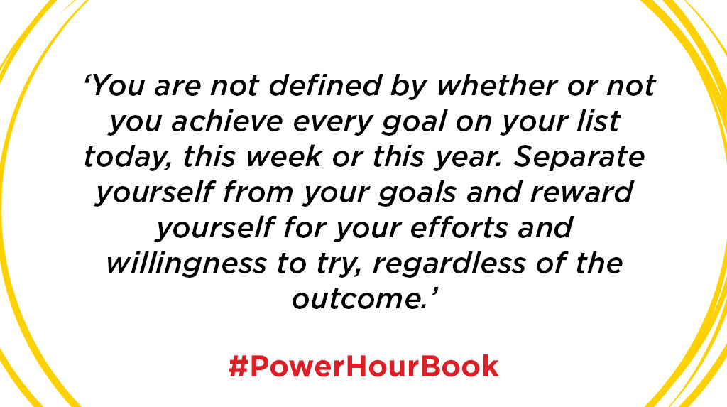 HutchinsonBooks's tweet photo. Incredibly wise and timely words by Adrienne. Reward yourself for your efforts. #PowerHourBook https://t.co/NfdS4ZPAFx