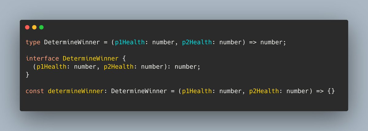 Need to provide some type safety to your functions? Also possible with both! I prefer using types in this case again for readability reasons.