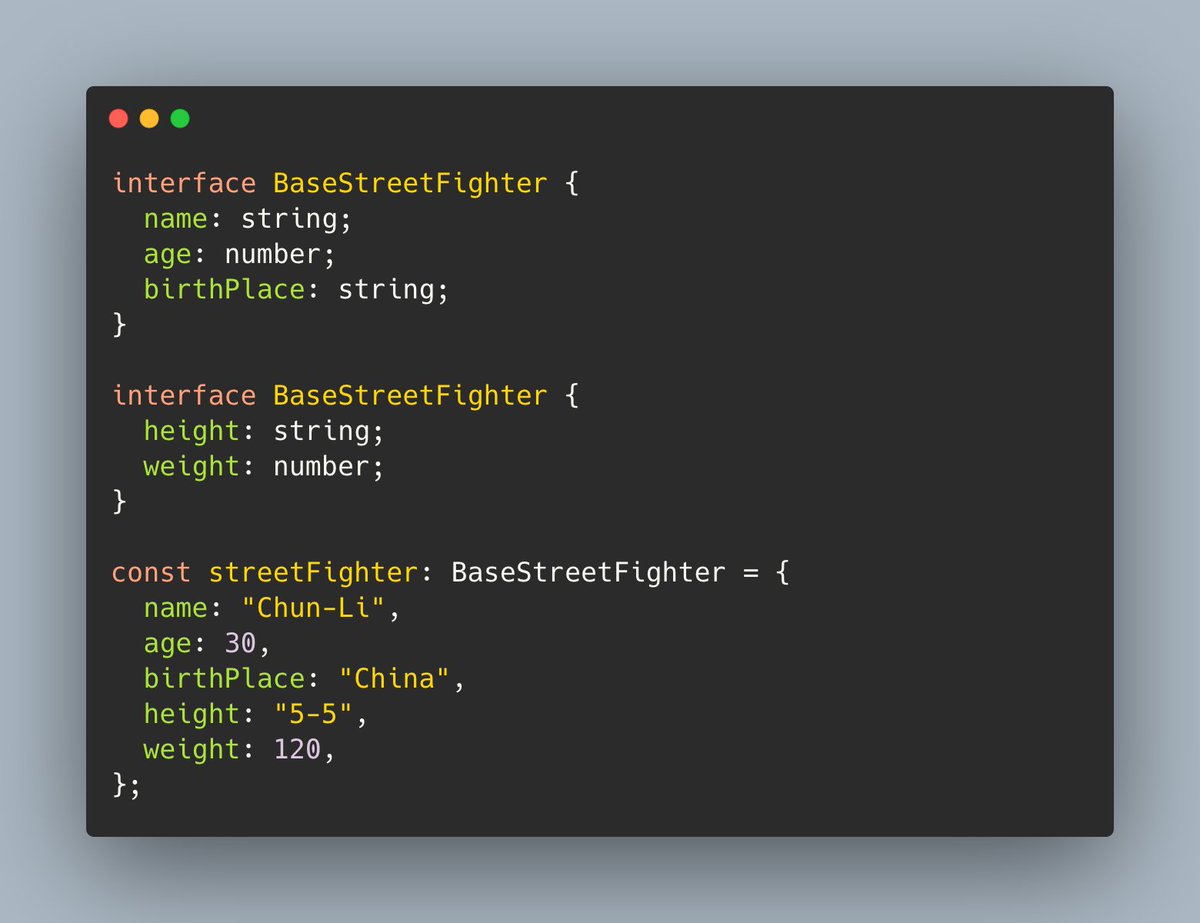 With interfaces, you are able to do something called “declaration merging”. This allows you to declare multiple interfaces with the same name and TypeScript will merge all of declared interfaces together into one. This is not possible with types.