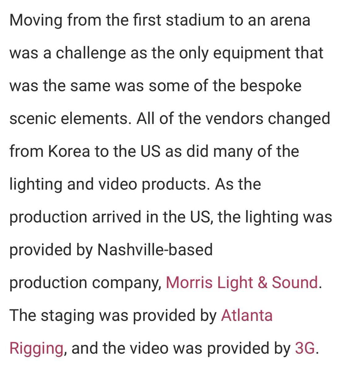 - LY Tour: “[after] wrapping up Wings World Tour..everyone quickly got to work on the new Love Yourself albm cycle. The challenge was to create a show that cld open the tour in an 80,000 cap stadium & then move to arenas less than 2 wks later”- “Moving frm the 1st stadium to an+