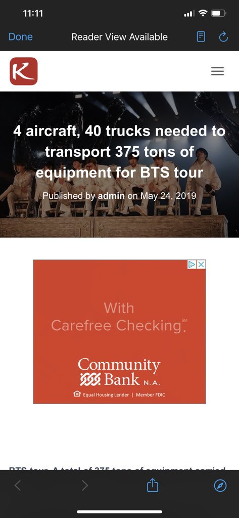 Reminds me of when  @BTS_twt Speak Yourself tour arrived in Brazil and how during the SY tour we learned a tiny bit about the logistics involved. 4 Boeing 747 cargo planes to transfer 375 TONS of sound and lighting equipment, 40 big rig truck.The amount of WORK that goes into +