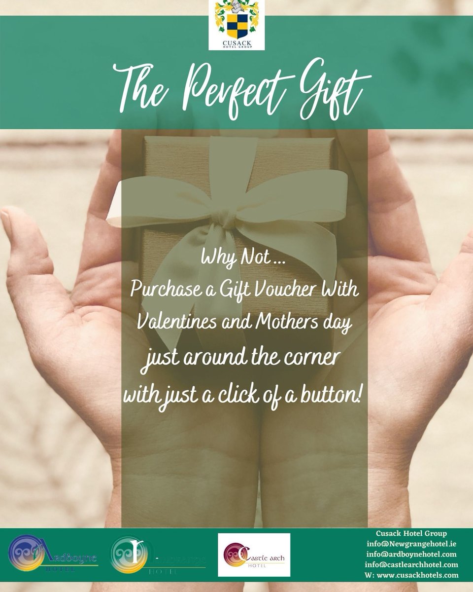 Purchase a Gift Voucher at The Newgrange Hotel for that someone special, click the link below😃
secure.newgrangehotel.ie/bookings/vouch…
