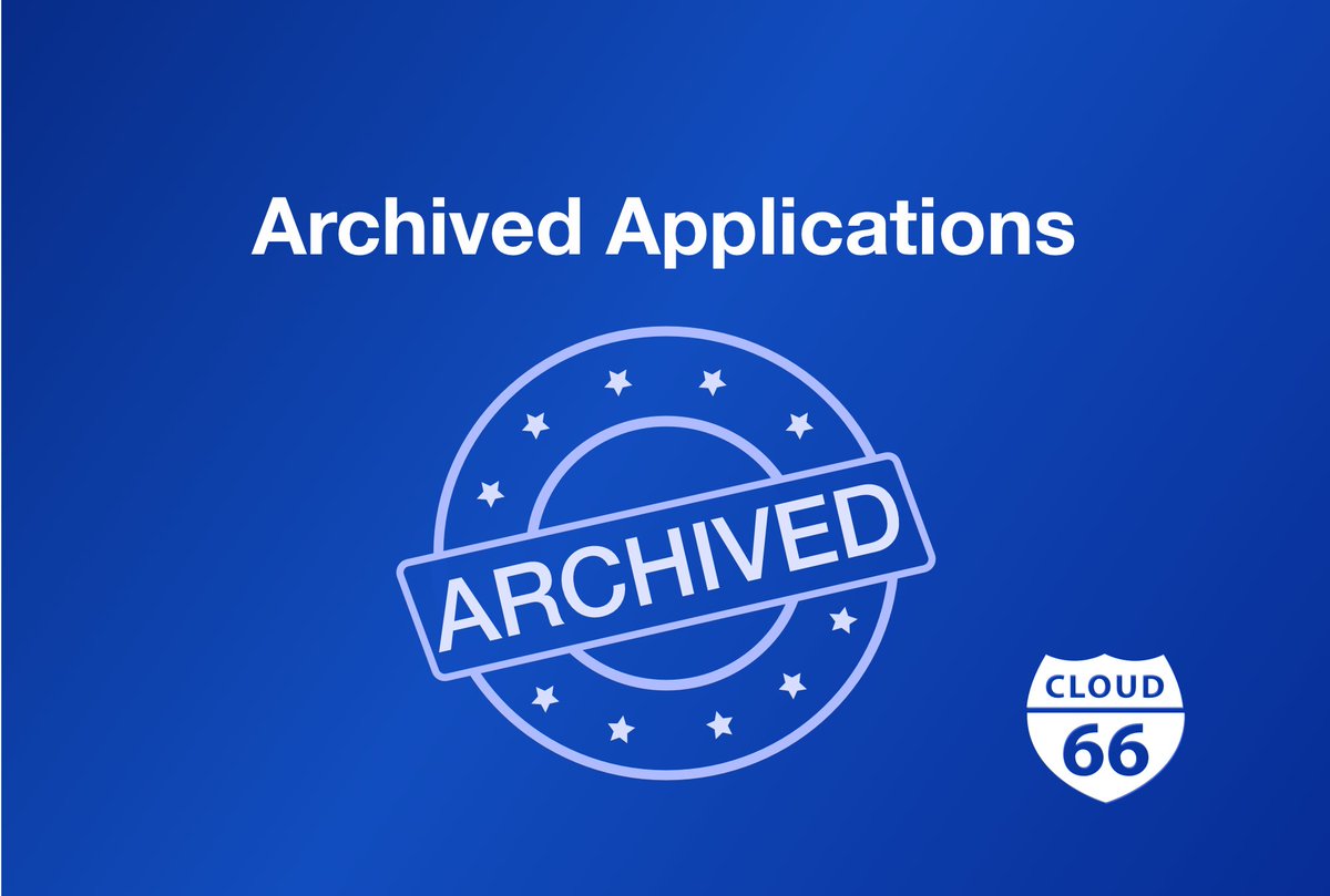 cloud66's tweet photo. ⚙️ Archived Application https://t.co/FmNdS5hW9E #ArchivedApplications https://t.co/KhkrZk2dp7