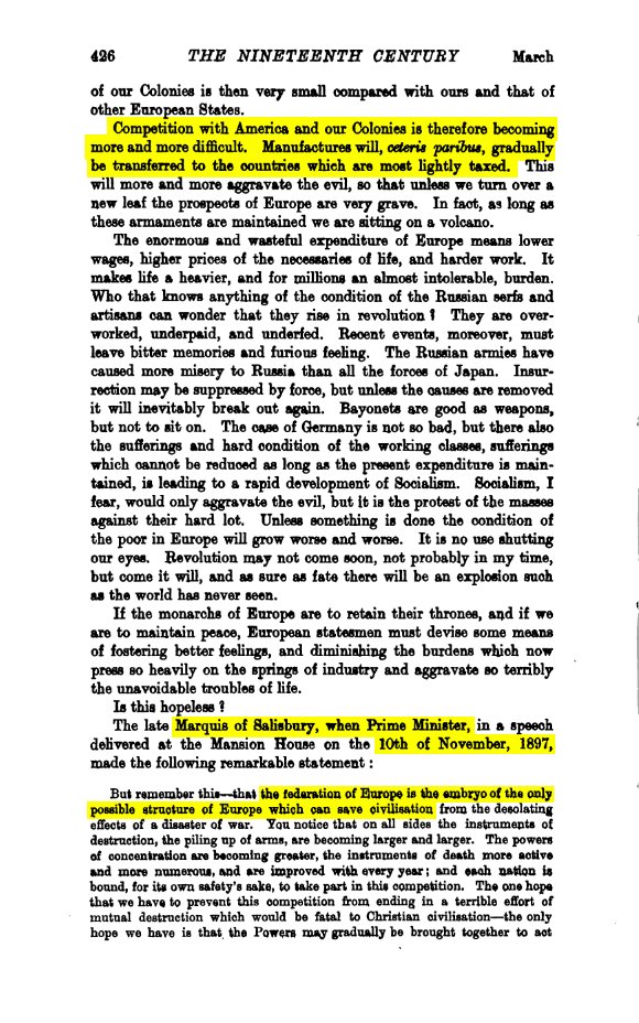 29 of 40In 1906, British banker Lord Avebury complained that the U.S. was getting rich at Britain's expense.While the US profited from the Pax Britannica, Britain spent 60 percent more than America on its military, to keep the world safe for business. https://www.google.com/books/edition/The_Twentieth_Century/eexXAAAAIAAJ