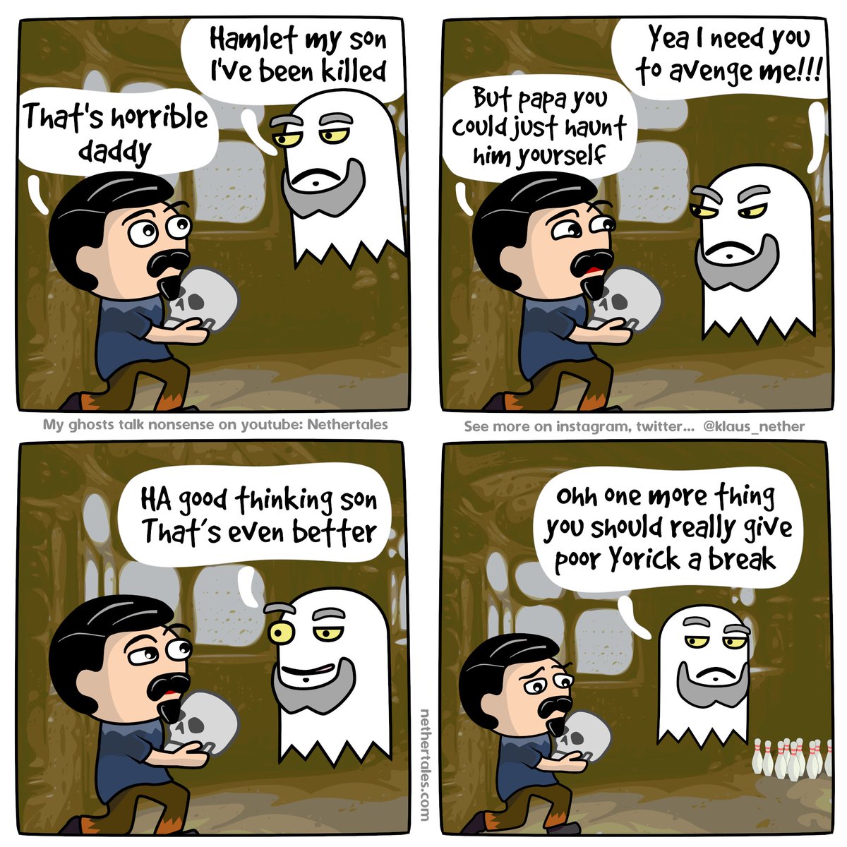klaus_nether's tweet photo. Bowling - Alas, Poor Yorick! |
Youtube: Nethertales |
https://t.co/nzphoo2Md9 |

#hamlet #yorick #ghost #revenge #bowling #webcomic #instacomic #digitalcomic #nethertales #relatablecomic #synfig #funny #comics #webtoon #comicseries https://t.co/CAt2xTGYzs