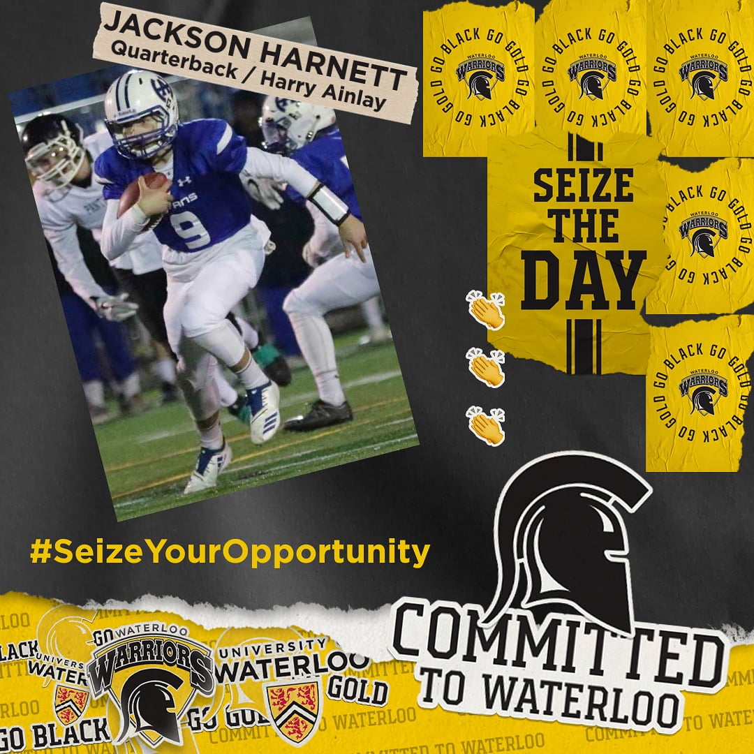 Quarterback Jackson Harnett is a Warrior!

<a href="/Jharnett7/">Jackson</a> has a strong, accurate arm who can also make plays with his legs. He is a great fit to our QB room!

Congratulations &amp; Welcome to the Family Jackson! #SeizeYourOpportunity