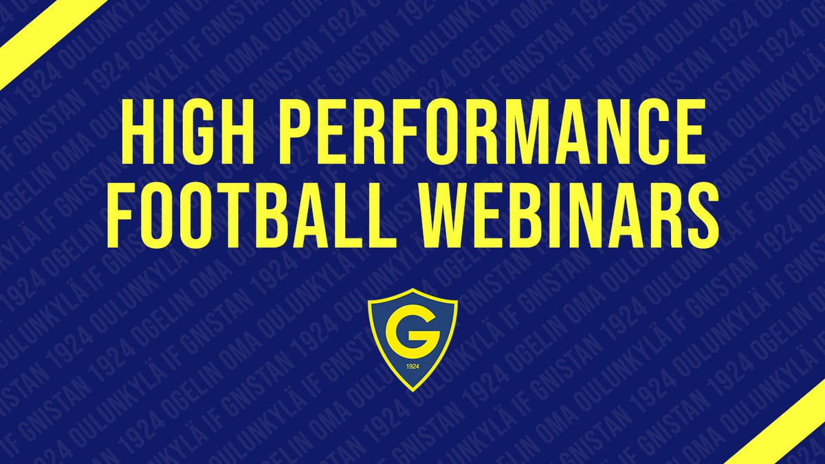 Welcome to High Performance Football webinar series 2021! 

Our amazing speakers: <a href="/Jyrinieminen1/">Jyri Nieminen</a>, <a href="/carling_chris/">Chris C</a>, <a href="/rodripicchioni/">Rodrigo Picchioni</a>, <a href="/VtorSeverino83/">Vítor Severino</a> &amp; Hugo Pereira

Read more and register now 👉gnistan.fi/webinars/