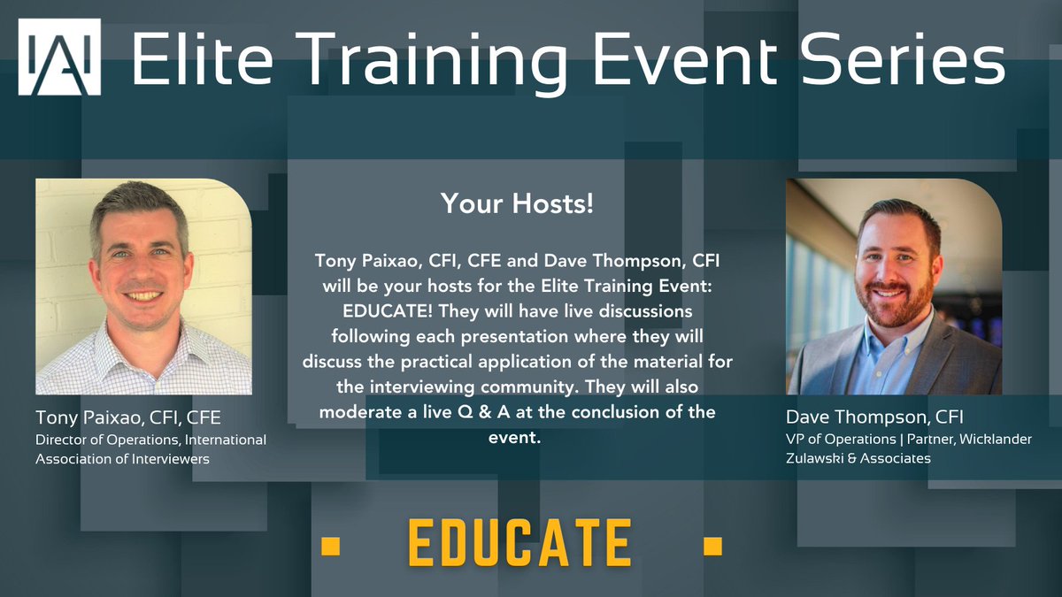 #IAIEducate! Register today! us02web.zoom.us/webinar/regist…