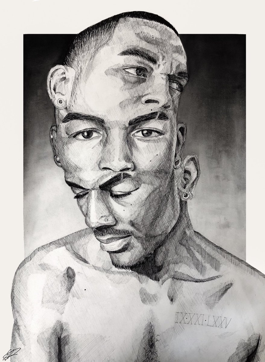 ericrobinsonart's tweet photo. The most chaotic phase of my art career was definitely my pen works. I miss her💚 https://t.co/bVEpRZKglg