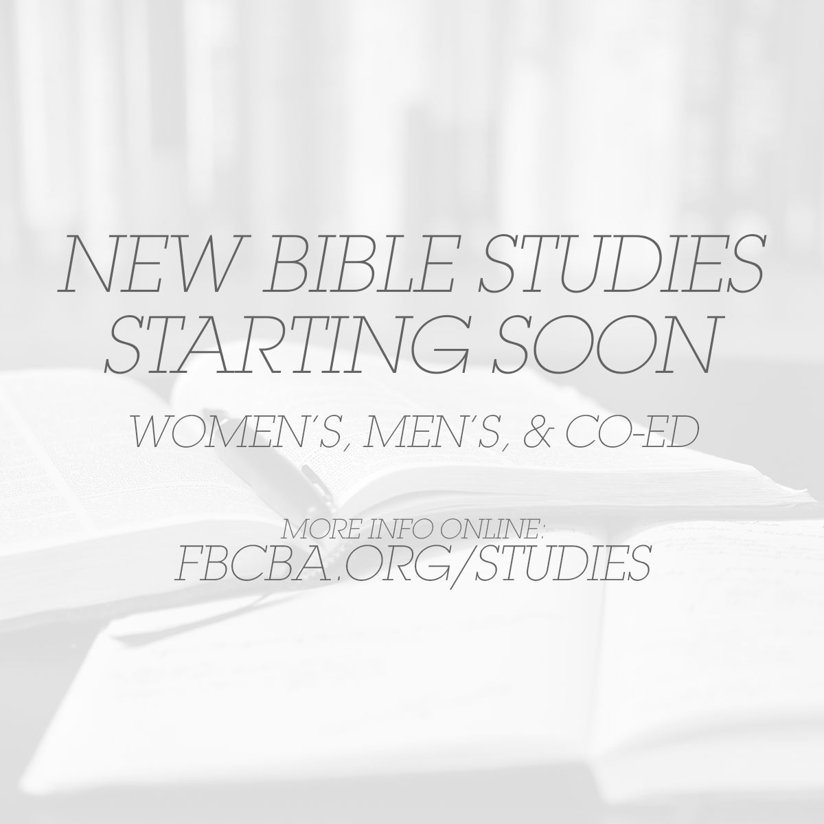 fbcba's tweet image. Bible study registration is open! More Info available online: fbcba.org/studies