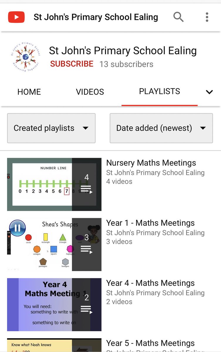 Home Learning videos can be found on our #YouTube channel.
Click on the ‘Playlists’ tab for the year group videos. Our channel can be found here youtube.com/channel/UCoQAT…
