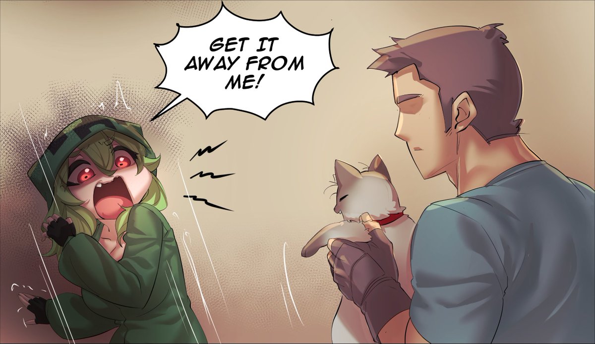 Creeper-Chan hates cats! ?

#Minecraft 