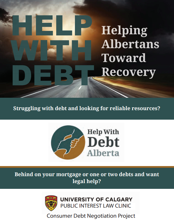 CACLClinic's tweet photo. Times have been tough, and help is available for those struggling with #debt. The Consumer Debt Negotiation Project provides free legal assistance to debtors, and is available to all Albertans. Check out the link below for more info. #HelpWithDebt #Alberta
https://t.co/46NBXkikzF https://t.co/xSQR1wIO5D