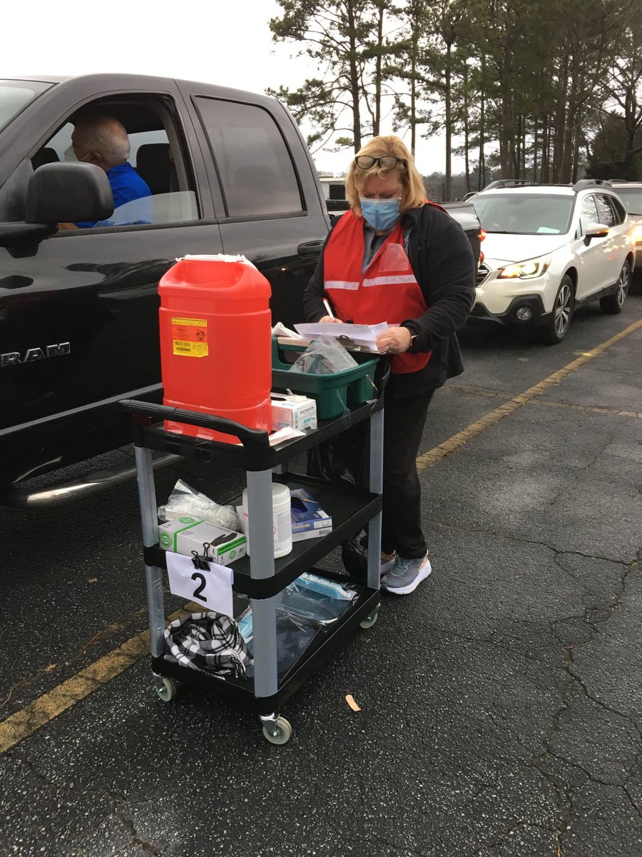 Today, <a href="/GriffinSpalding/">Griffin-Spalding K12</a> nurses helped administer COVID-19 vaccines at the Spalding County Health Department to Spalding County residents 65 years old and over.