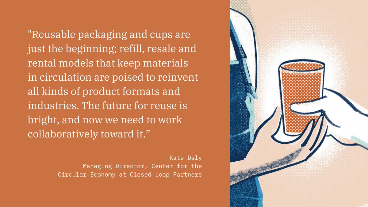 The future for reuse is bright✨ Explore critical insights on bringing #reusablepackaging systems to life in this new report published by <a href="/LoopFund/">Closed Loop Partners</a> in partnership with @IDEO: bit.ly/2XtSOAd #NextGenCup