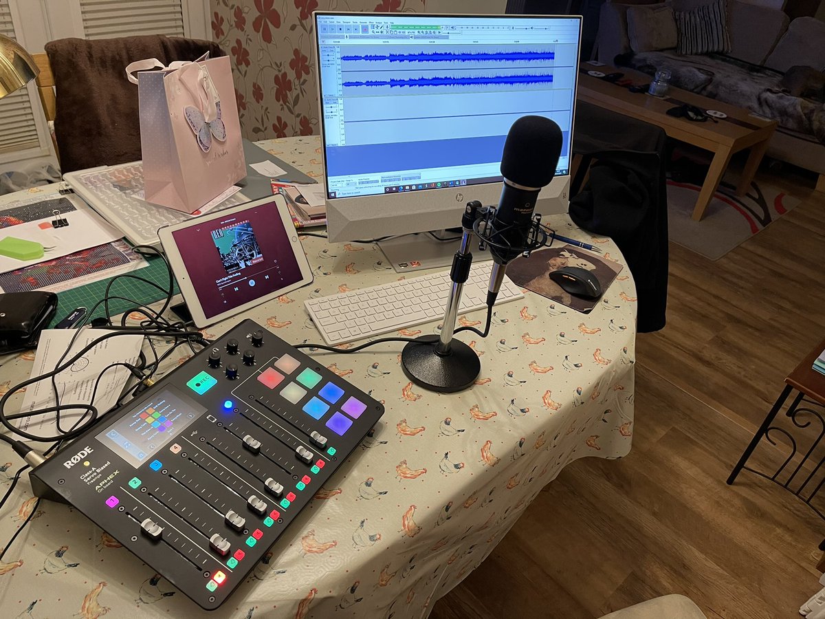 One half of our dinner table is for my wife’s craft hobby the other side is me to record my radio shows. Dinner is now taken on our laps 😂