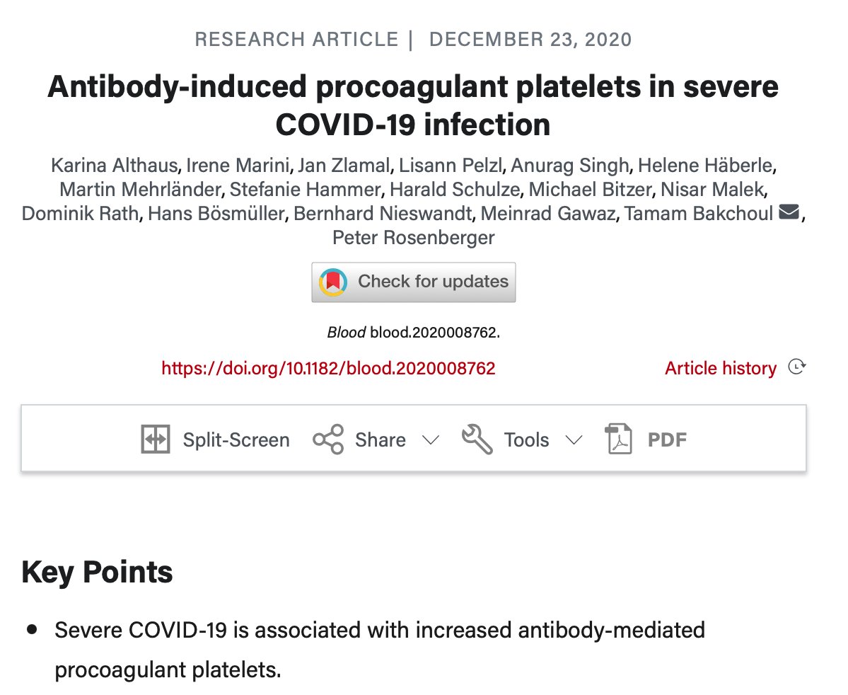 The intensity of platelet activation in COVID19 is dependent on the degree of immune-mediated platelet activation, as demonstrated in many studies, most prominently in the work cited below: https://doi.org/10.1182/blood.2020008762